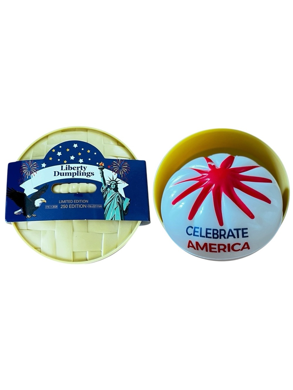 NEW Celebrate America Star USA 250th Birthday Dumpling Squishy Stress Relief Toy
